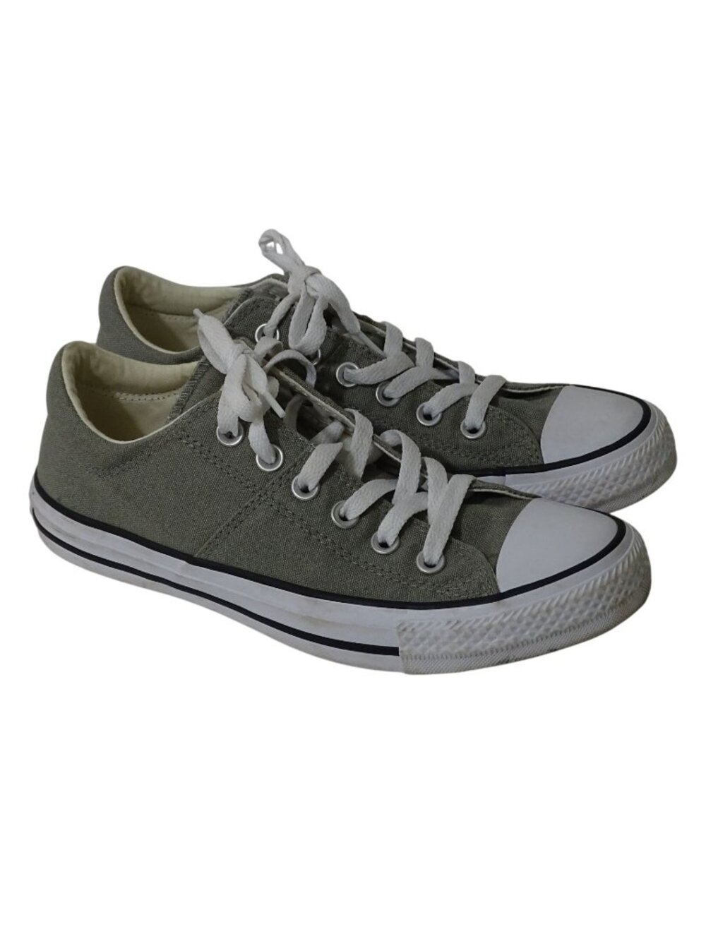 Converse All Star Low Top Canvas Sneakers Women Size 8 Gray Casual Shoes 562039F